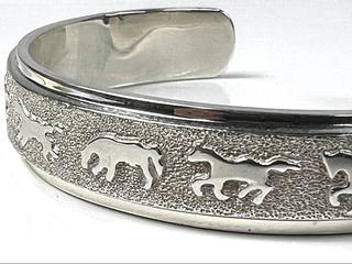 MaxSold Auction: Ben Nighthorse Sterling Silver Bracelet - Campbell (California, USA) PARTNER MANAGED Estate Sale Online Auction -  Dell Avenue
