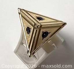 MaxSold Auction: Vintage 14kt Gold Cufflinks with Sapphire Accents  - Campbell (California, USA) PARTNER MANAGED Estate Sale Online Auction -  Dell Avenue