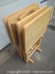 MaxSold Auction: Set of 4 Solid Wood Folding TV/Serving Trays with Stand - Ottawa (Ontario, Canada) SELLER MANAGED Downsizing Online Auction -  Warner Way