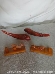 MaxSold Auction: Antique-Style Carved Fish Figurine Set - Sun City (Arizona, USA) SELLER MANAGED Reseller Online Auction - West Forrester Drrive