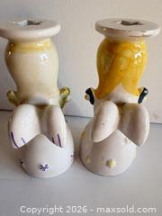 MaxSold Auction: Nymolle Mid-Century Ceramic Candle Holder Figurine Pair (Made in Denmark) - San Jose (California, USA) SELLER MANAGED Estate Sale Online Auction - Union Avenue