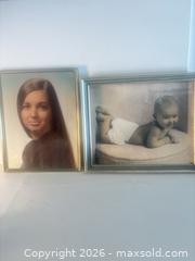 MaxSold Auction: Two Vintage Mid-Century Framed Portrait Photographs (Woman & Baby) - San Jose (California, USA) SELLER MANAGED Estate Sale Online Auction - Union Avenue