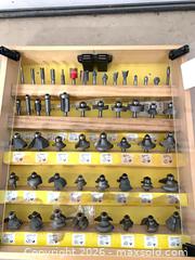 MaxSold Auction: 50-Piece Tungsten Carbide Tipped Router Bit Set in Wood Case - Chilliwack (British Columbia, Canada) PARTNER MANAGED Downsizing Online Auction - Camden Drive
