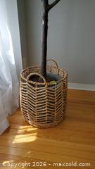 MaxSold Auction: Fiddle Leaf Fig Faux Tree with Woven Basket B - Ajax (Ontario, Canada) Moving Online Auction - Angier Crescent