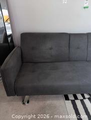 MaxSold Auction: Gray Charcoal Sleeper Sofa / Futon / Bed D - Ajax (Ontario, Canada) Moving Online Auction - Angier Crescent