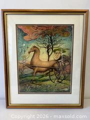 MaxSold Auction: Surreal Mixed Media Framed Painting Artist Signed Miro Malish 1991  - Toronto (Ontario, Canada) PARTNER MANAGED Reseller Online Auction - Railside Road