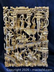 MaxSold Auction: Vintage Chinese Gilt Carved Wood Warrior Scene Wall Hanging Art - Toronto (Ontario, Canada) PARTNER MANAGED Reseller Online Auction - Railside Road