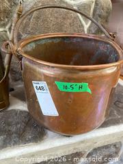 MaxSold Auction: Handmade Copper Bucket with Handle and Brass Ladle - Harcourt (Ontario, Canada) PARTNER MANAGED Downsizing Online Auction - Burleigh Road
