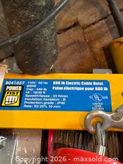 MaxSold Auction: Power Fist 880 lb Electric Cable Hoist with 550W Motor - Harcourt (Ontario, Canada) PARTNER MANAGED Downsizing Online Auction - Burleigh Road