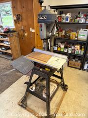MaxSold Auction: Ryobi WDP1850 Drill Press with VersaTable Stand and Manual - Harcourt (Ontario, Canada) PARTNER MANAGED Downsizing Online Auction - Burleigh Road