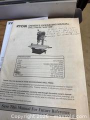 MaxSold Auction: Ryobi WDP1850 Drill Press with VersaTable Stand and Manual - Harcourt (Ontario, Canada) PARTNER MANAGED Downsizing Online Auction - Burleigh Road