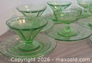 MaxSold Auction: Depression Glass Uranium VaselineGlassware, Federal, Anchor Hocking 1 - Spring (Texas, USA) SELLER MANAGED Charity/Fundraising Online Auction - Danehill Drive