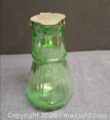 MaxSold Auction: Hazel-Atlas green uranium glass syrup pitcher - Spring (Texas, USA) SELLER MANAGED Charity/Fundraising Online Auction - Danehill Drive