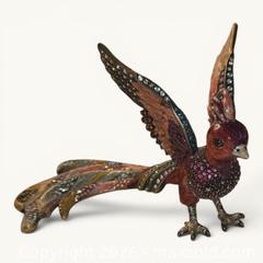 MaxSold Auction: Jay Strongwater Swarovski Crystal Phoenix Bird Limited Edition 73 / 300 - Spring (Texas, USA) SELLER MANAGED Charity/Fundraising Online Auction - Danehill Drive