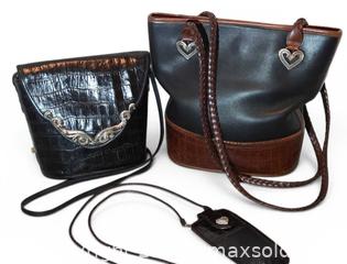 MaxSold Auction: Lot 3 Leather Brighton Bags Black/Brown - Spring (Texas, USA) SELLER MANAGED Charity/Fundraising Online Auction - Danehill Drive