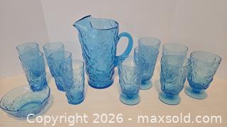 MaxSold Auction: MCM Seneca Driftwood Cornflower Blue Barware Set: Pitcher & Glasses+ - Spring (Texas, USA) SELLER MANAGED Charity/Fundraising Online Auction - Danehill Drive