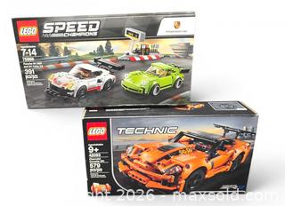MaxSold Auction: New Unopened Lego Technic Corvette, Porsche Sets - Spring (Texas, USA) SELLER MANAGED Charity/Fundraising Online Auction - Danehill Drive
