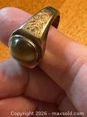 MaxSold Auction: Jewelry: Dason 10k Tiger Eye Signet Ring - Webster (New York, USA) PARTNER MANAGED Estate Sale Online Auction - Everwild View