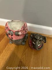 MaxSold Auction: Majolica Figural Elephant Tobacco Jar Humidor - Webster (New York, USA) PARTNER MANAGED Estate Sale Online Auction - Everwild View