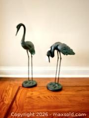MaxSold Auction: Pair of Metal Bird Sculptures with Green Patina - Santa Clara (California, USA) PARTNER MANAGED Estate Sale Online Auction - Scott Boulevard (STORAGE)