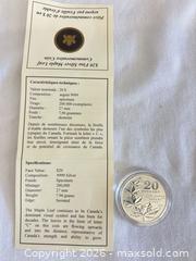 MaxSold Auction: 2011 Canada $20 Commemorative 9999 Fine Silver Coin - Drummond/north Elmsley (Ontario, Canada) SELLER MANAGED Downsizing Online Auction - Mary Miller Road