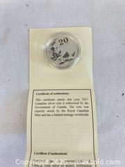 MaxSold Auction: 2011 Canada $20 Fine Silver Specimen Commemorative Coin - Drummond/north Elmsley (Ontario, Canada) SELLER MANAGED Downsizing Online Auction - Mary Miller Road