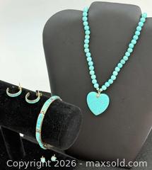 MaxSold Auction: Sterling Silver & Turquoise Jewelry Set by Calvin Begay - Ottawa (Ontario, Canada) PARTNER MANAGED Downsizing Online Auction - Fallowfield Road