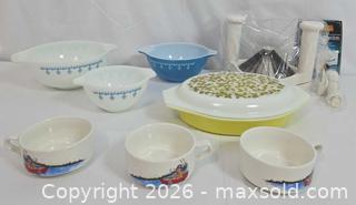 MaxSold Auction: Vintage Mixing Bowls, Covered Casserole, Mugs & Onion Machine - Ottawa (Ontario, Canada) PARTNER MANAGED Downsizing Online Auction - Fallowfield Road