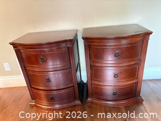MaxSold Auction: Bombay & Co. Cherry Nightstand Pair - Kingston (Ontario, Canada) SELLER MANAGED Downsizing Online Auction -  Roosevelt Drive