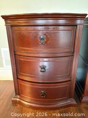 MaxSold Auction: Bombay & Co. Cherry Nightstand Pair - Kingston (Ontario, Canada) SELLER MANAGED Downsizing Online Auction -  Roosevelt Drive