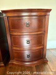 MaxSold Auction: Bombay & Co. Cherry Nightstand Pair - Kingston (Ontario, Canada) SELLER MANAGED Downsizing Online Auction -  Roosevelt Drive