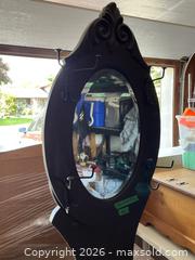 MaxSold Auction: Wood Hall Tree Entryway Bench with Mirror & Storage, Dark Brown - Kingston (Ontario, Canada) SELLER MANAGED Downsizing Online Auction -  Roosevelt Drive