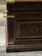 MaxSold Auction: Wooden Carved Trunk  - Kingston (Ontario, Canada) SELLER MANAGED Downsizing Online Auction -  Roosevelt Drive