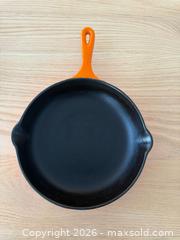 MaxSold Auction: Le Creuset size 23 cast iron skillet - Russell (Ontario, Canada) SELLER MANAGED Downsizing Online Auction -  Moonlight Drive