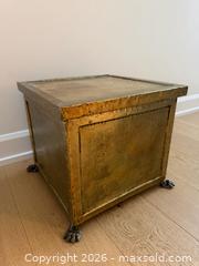 MaxSold Auction: Rare Antique Brass Footed Coal Box  - Russell (Ontario, Canada) SELLER MANAGED Downsizing Online Auction -  Moonlight Drive