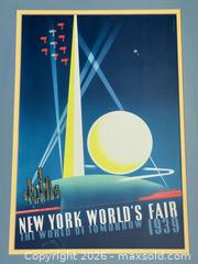 MaxSold Auction: 1939 New York World’s Fair Vintage Travel Poster by Joseph Binder Print - East York (Ontario, Canada) PARTNER MANAGED Estate Sale Online Auction -  Forest Hill