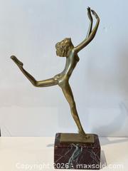 MaxSold Auction: Art Deco Bronze Nude Dancer Sculpture on Marble Base 1 of 2  - East York (Ontario, Canada) PARTNER MANAGED Estate Sale Online Auction -  Forest Hill
