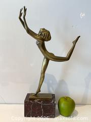 MaxSold Auction: Art Deco Bronze Nude Dancer Sculpture on Marble Base 1 of 2  - East York (Ontario, Canada) PARTNER MANAGED Estate Sale Online Auction -  Forest Hill