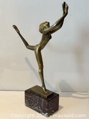 MaxSold Auction: Art Deco Bronze Nude Dancer Sculpture on Marble Base 1 of 2  - East York (Ontario, Canada) PARTNER MANAGED Estate Sale Online Auction -  Forest Hill