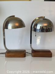 MaxSold Auction: Art Deco Chrome + Walnut Table Lamps  - East York (Ontario, Canada) PARTNER MANAGED Estate Sale Online Auction -  Forest Hill
