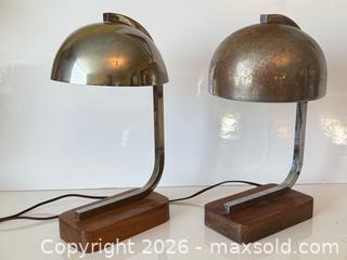 MaxSold Auction: Art Deco Chrome + Walnut Table Lamps  - East York (Ontario, Canada) PARTNER MANAGED Estate Sale Online Auction -  Forest Hill