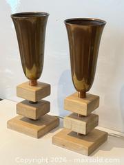 MaxSold Auction: Art Deco Copper + Limed Oak Torchiere Accent Lamps  - East York (Ontario, Canada) PARTNER MANAGED Estate Sale Online Auction -  Forest Hill
