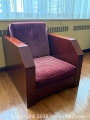 MaxSold Auction: Art Deco Mahogany + Mohair Club Chair 1 of 2  - East York (Ontario, Canada) PARTNER MANAGED Estate Sale Online Auction -  Forest Hill