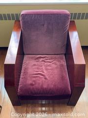 MaxSold Auction: Art Deco Mahogany + Mohair Club Chair 1 of 2  - East York (Ontario, Canada) PARTNER MANAGED Estate Sale Online Auction -  Forest Hill
