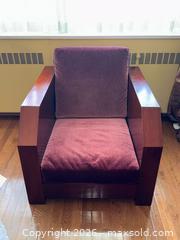 MaxSold Auction: Art Deco Mahogany + Mohair Club Chair 1 of 2  - East York (Ontario, Canada) PARTNER MANAGED Estate Sale Online Auction -  Forest Hill