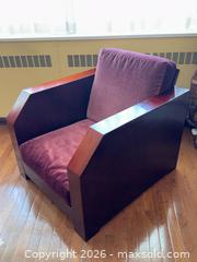 MaxSold Auction: Art Deco Mahogany + Mohair Club Chair 1 of 2  - East York (Ontario, Canada) PARTNER MANAGED Estate Sale Online Auction -  Forest Hill