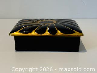 MaxSold Auction: Carlton Ware Black + Gold Ceramic Trinket Box - East York (Ontario, Canada) PARTNER MANAGED Estate Sale Online Auction -  Forest Hill
