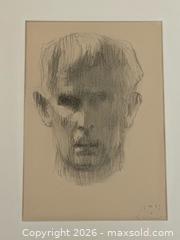 MaxSold Auction: Gerhard Marcks Signed Graphite Drawing on Paper Drawing of a Man  - East York (Ontario, Canada) PARTNER MANAGED Estate Sale Online Auction -  Forest Hill