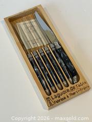 MaxSold Auction: Jean Dubost Laguiole 6-Piece Steak Knife Set  - East York (Ontario, Canada) PARTNER MANAGED Estate Sale Online Auction -  Forest Hill