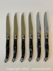 MaxSold Auction: Jean Dubost Laguiole 6-Piece Steak Knife Set  - East York (Ontario, Canada) PARTNER MANAGED Estate Sale Online Auction -  Forest Hill
